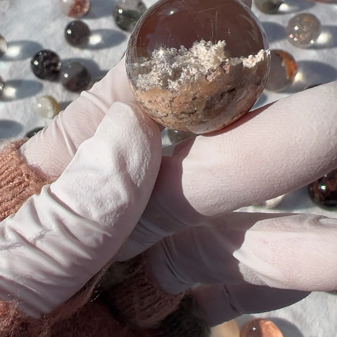 水晶幽灵23mm打孔定制不退换未镶嵌n**e