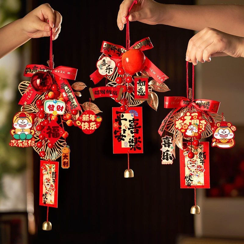 2025元旦新年发财果挂件蛇年新款玄关挂饰春节过年装饰品氛围道