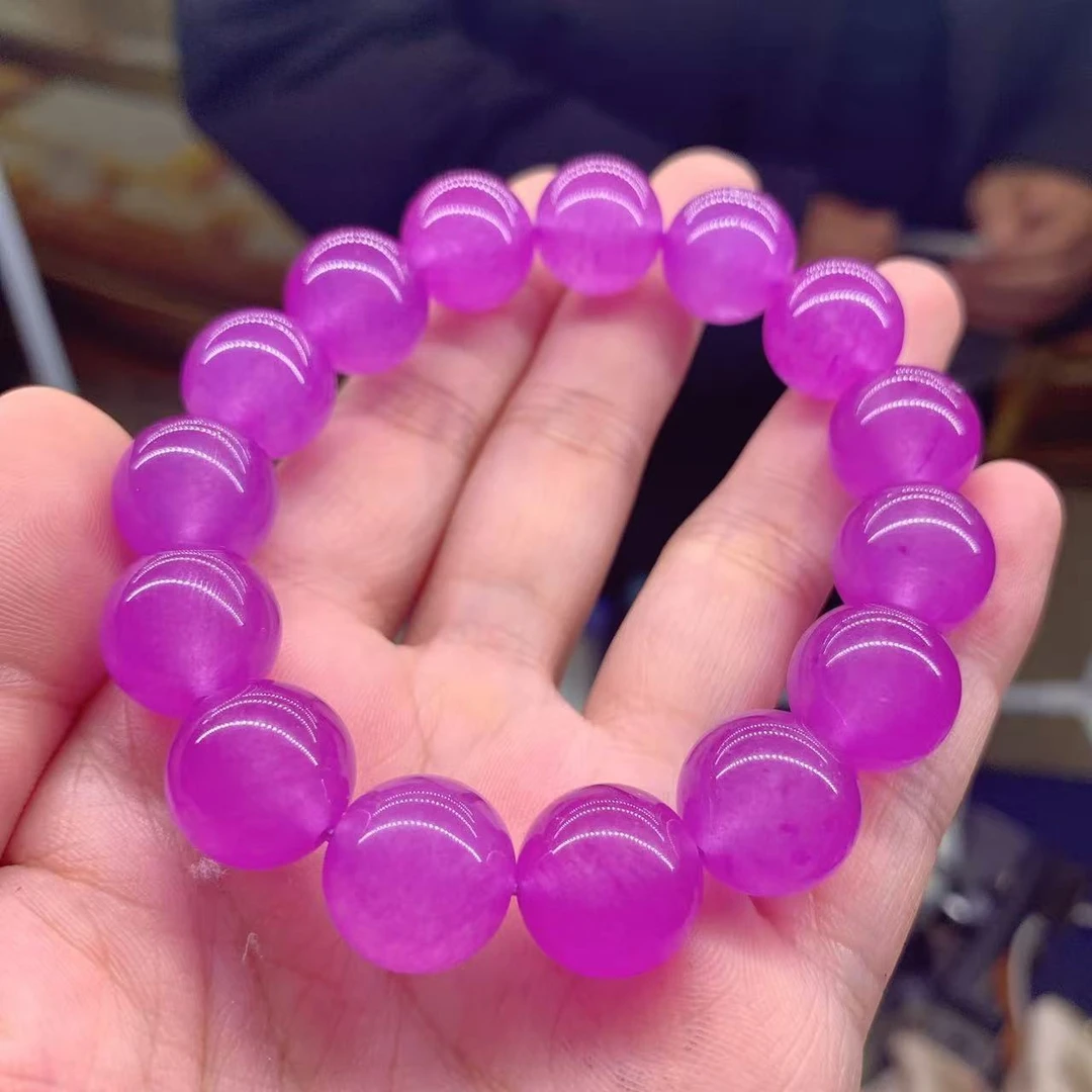 合金手链 4154紫色14mm手串