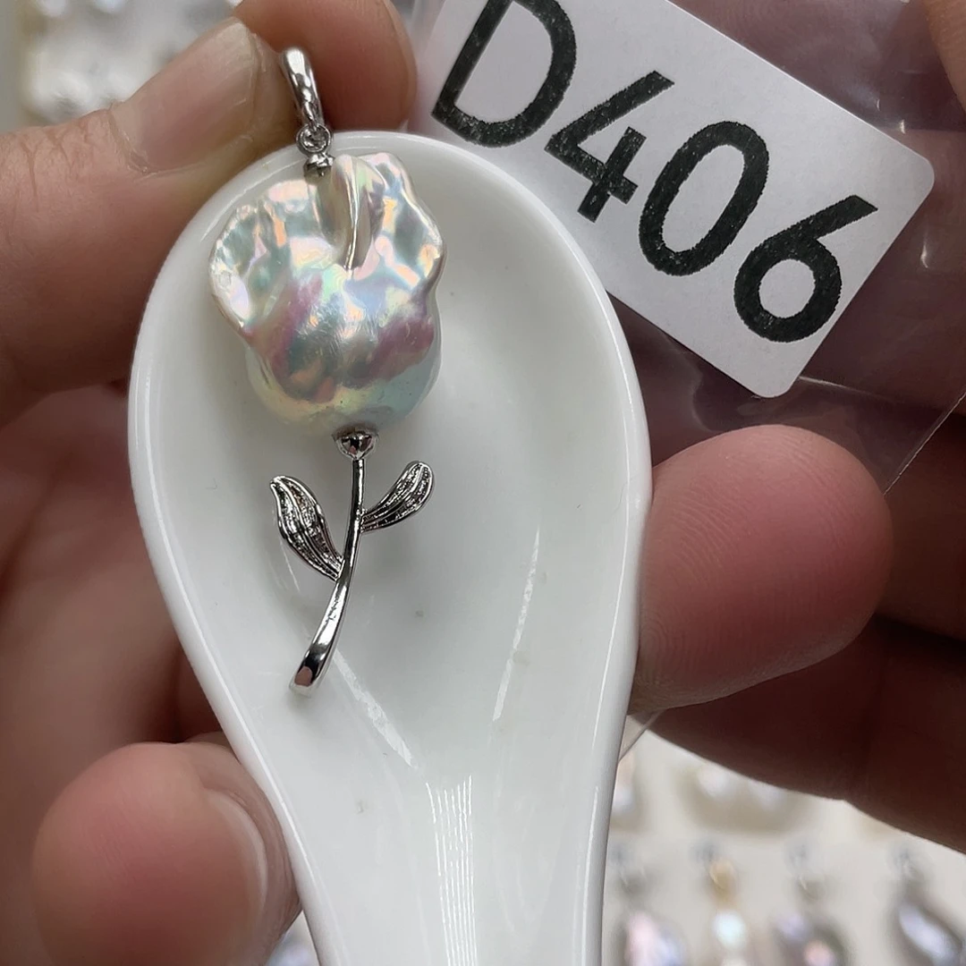 淡水珍珠颈饰银S925镶嵌