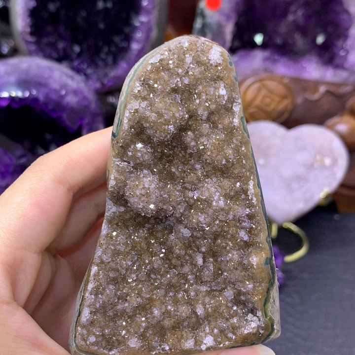 紫晶珠宝半成品未镶嵌