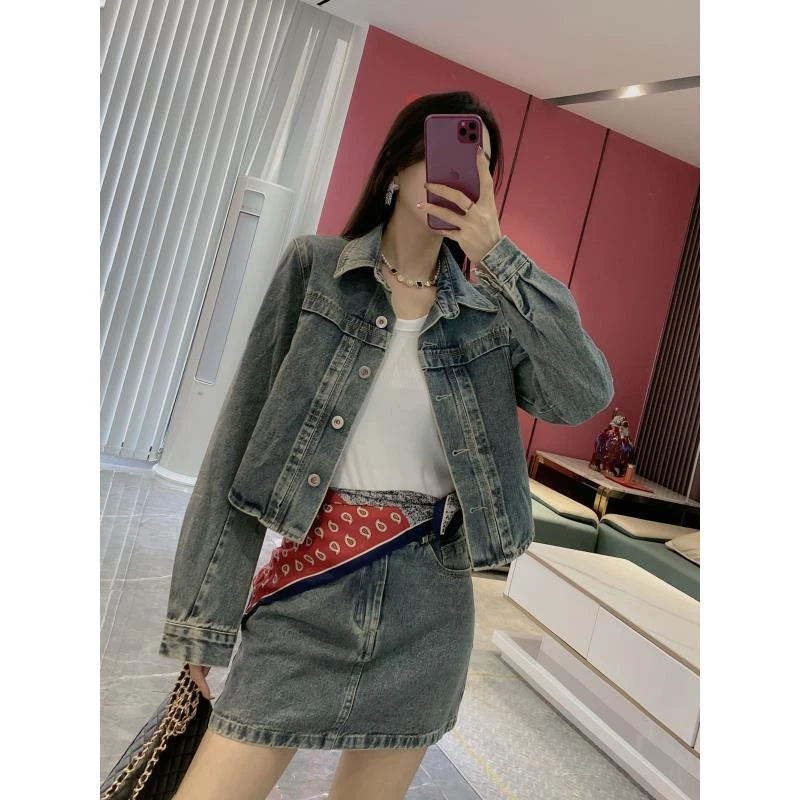 D【金皇橦颜】牛仔外套+半身裙两件套（SJ）925