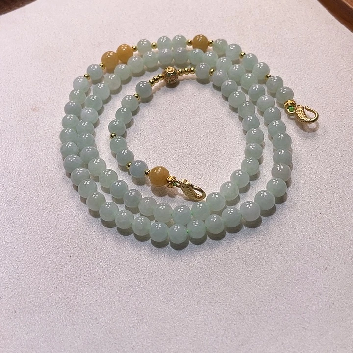 翡翠未镶嵌颈饰翡翠项链