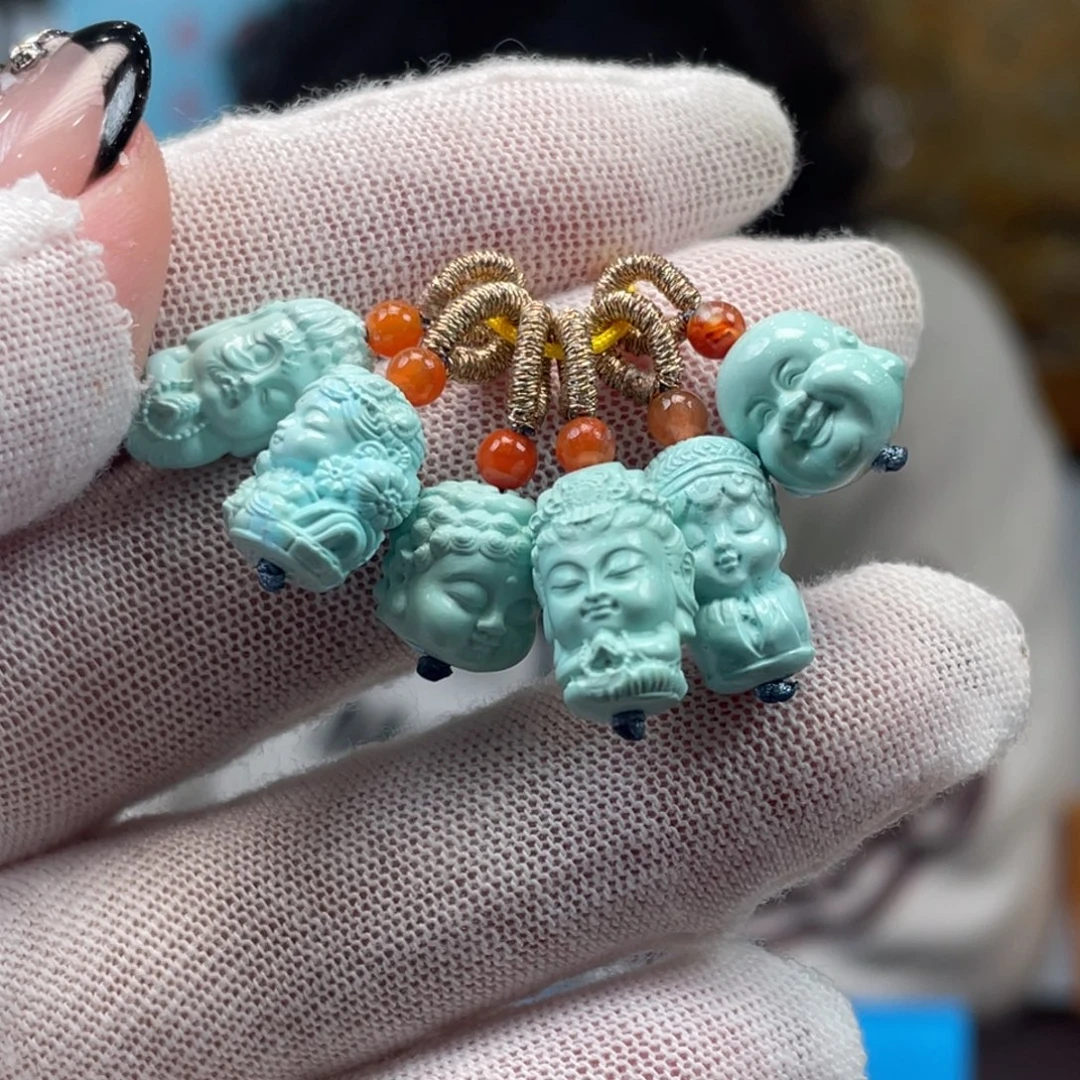 小***夫绿松石未镶嵌挂件