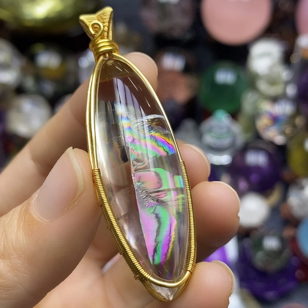 未镶嵌水晶珠宝半成品茶阿塞马眼毛衣坠