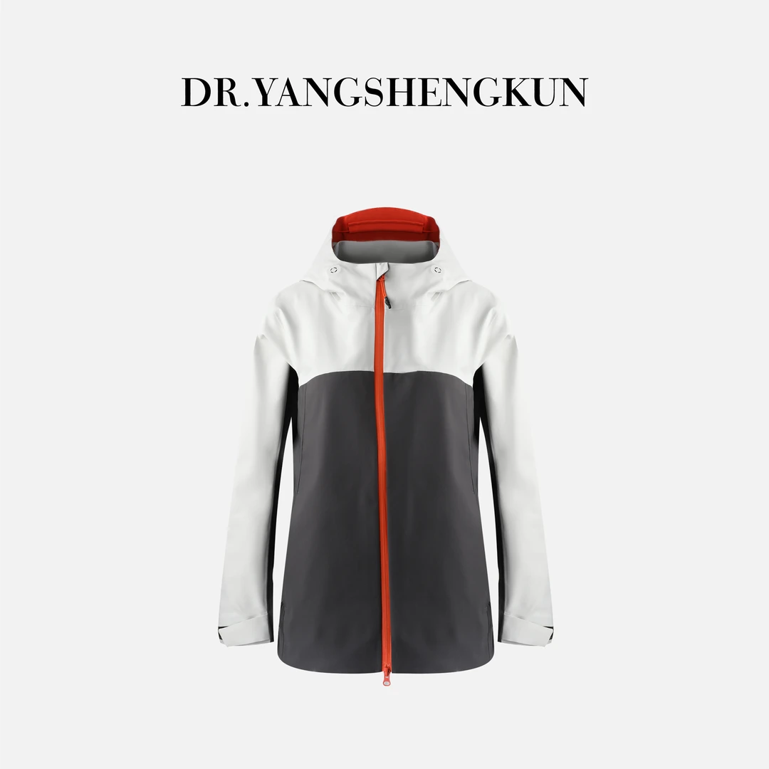 杨圣坤2025新品时尚休闲宽松户外三防连帽撞色冲锋衣外套SQ259530