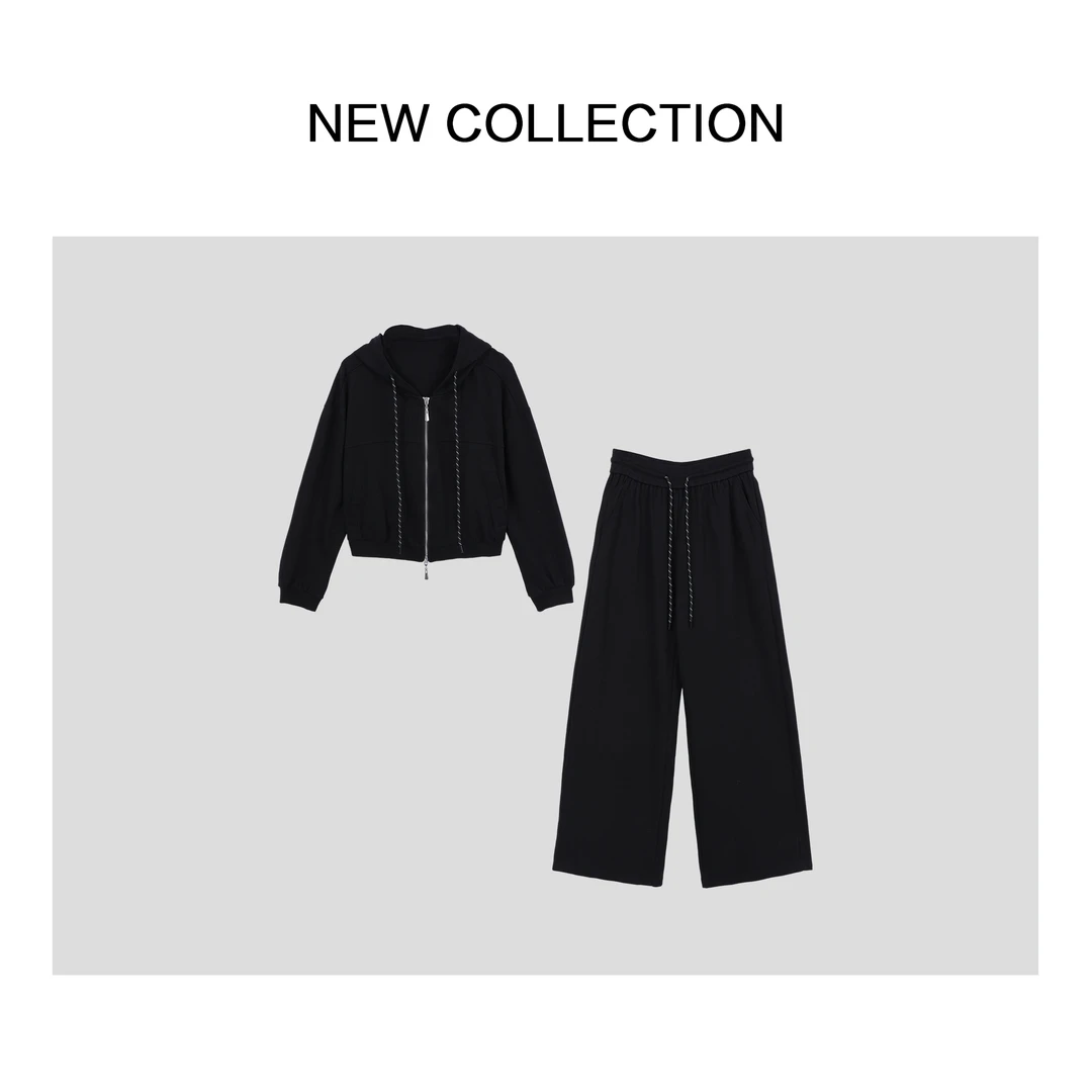 【程总专属】新品时尚百搭外套+吊带+休闲裤套装 D3538022