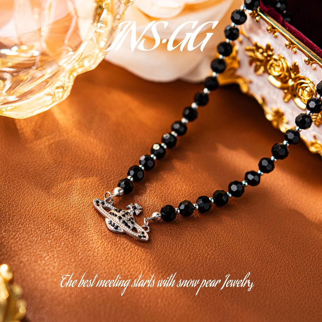 黄铜木质项链 【INS · GG】曜快乐星球 时尚轻奢 X180 项链·中长