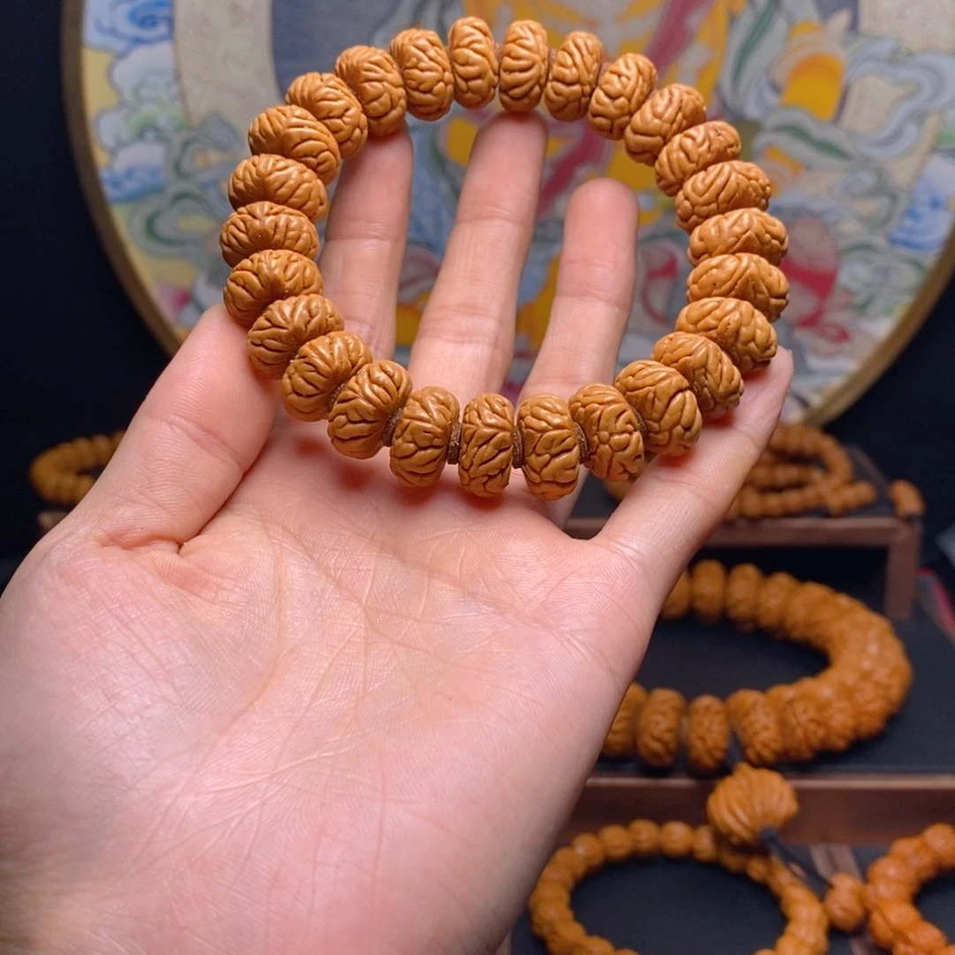 手串桃核嘉***房龙纹桃核祥云