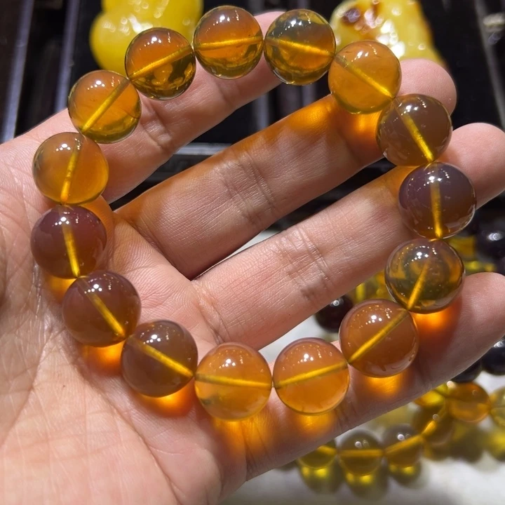 未镶嵌颈饰琥珀琥珀手串14mm