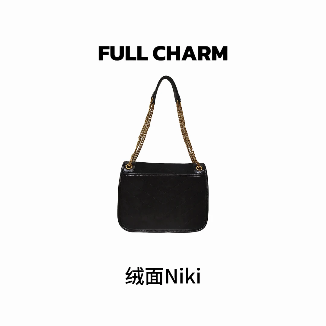 【 E397】FULLCHARM-绒面Niki-百搭手提单肩斜挎包大容量通勤女包