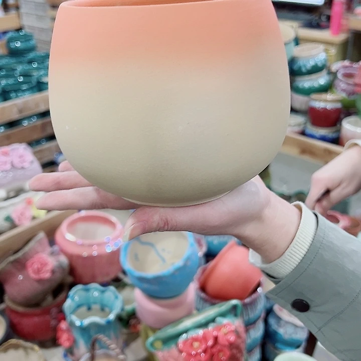 有孔，凑单福利满10元发货陶瓷多肉花盆！