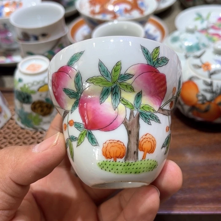 纯手绘精品盖碗杯