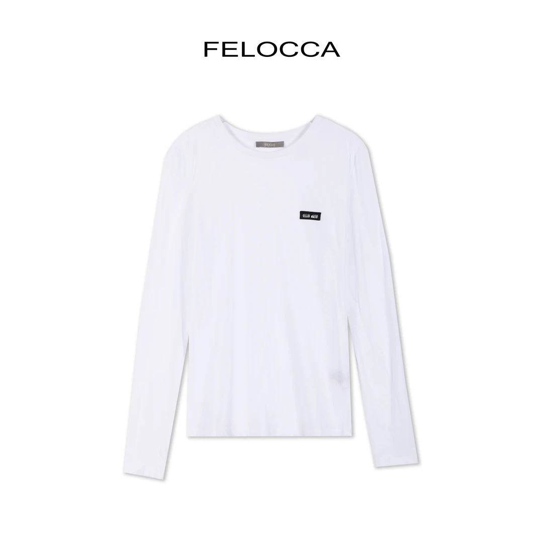 【FELOCCA】设计感宽松休闲百搭显瘦圆领外穿打底T恤上衣CC2376