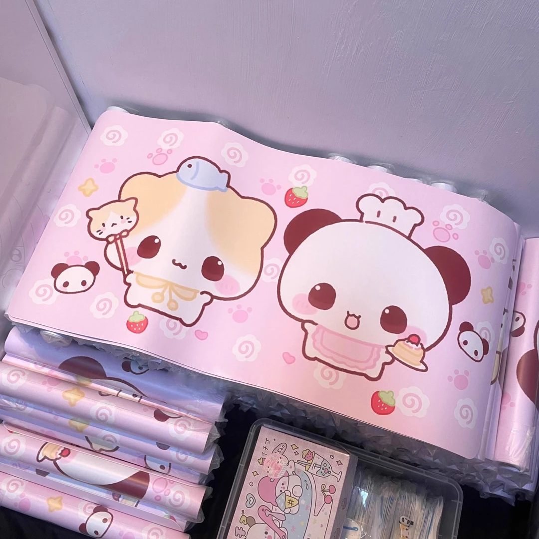 粉色可爱卡通少女学习桌皮革卡哇伊防水皮革桌垫网红电脑桌桌布