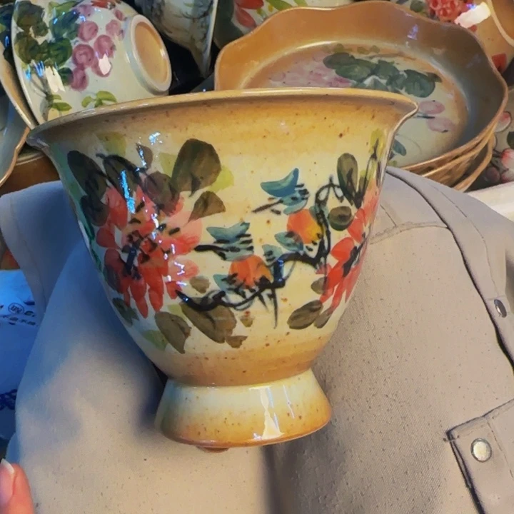 瓷片手工手绘细微不一样