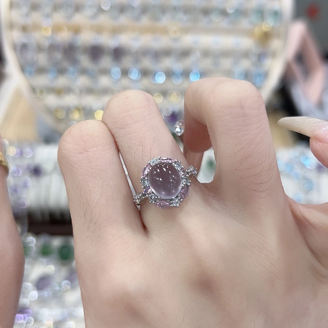 L***r银S925镶嵌戒指萤石