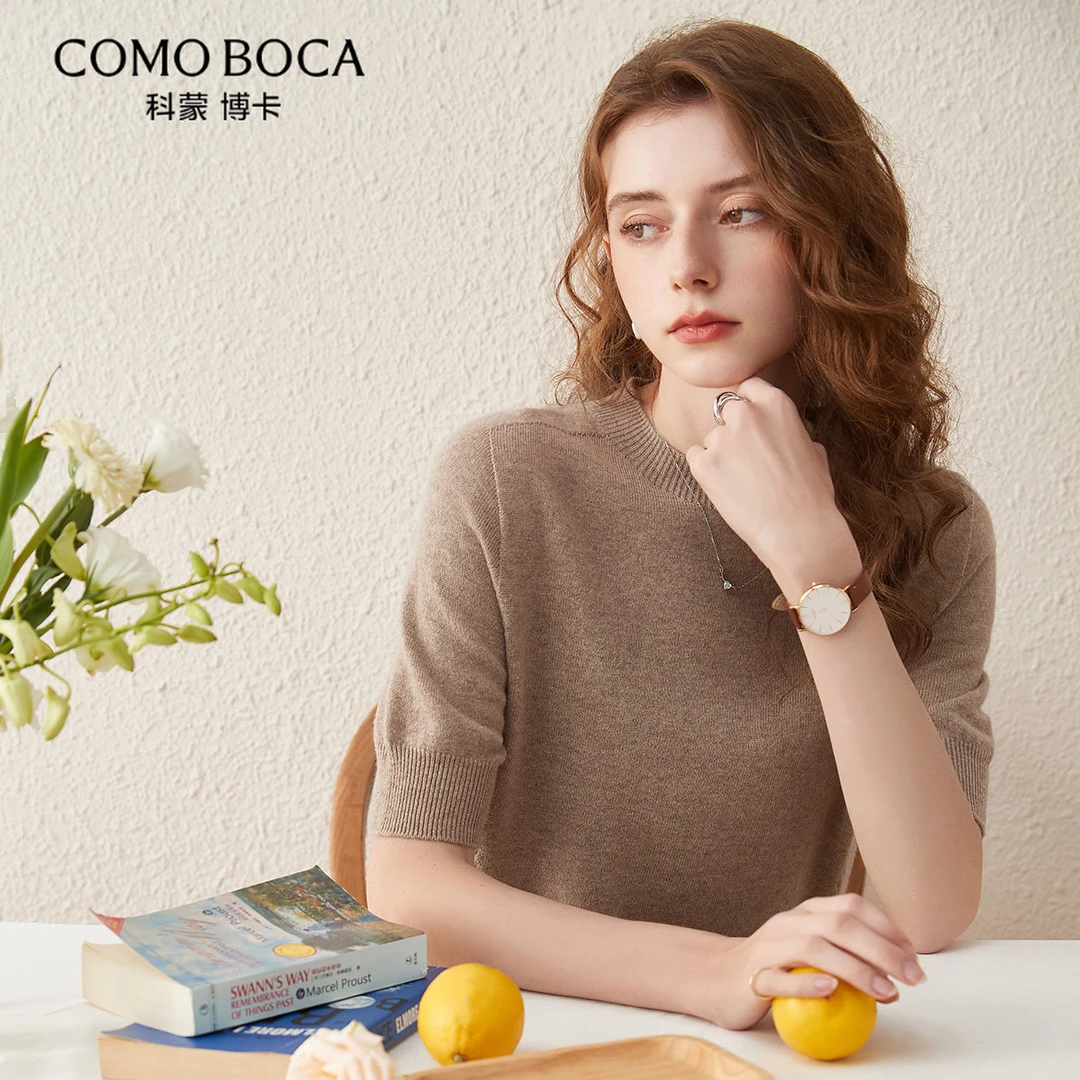 COMOBOCA/科蒙·博卡圣诞洋气绵羊毛衫秋冬圆领绞花通勤风KAQ3115