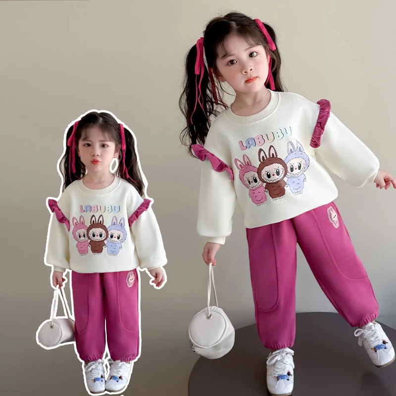 女童秋装套装童装2025新款时尚洋气时髦儿童女宝宝网红秋季两件套