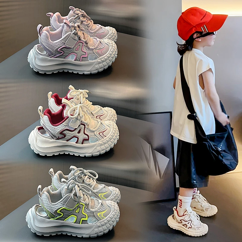 儿童运动鞋2025年夏季新款镂空透气男童框子鞋韩版女童软底休闲鞋