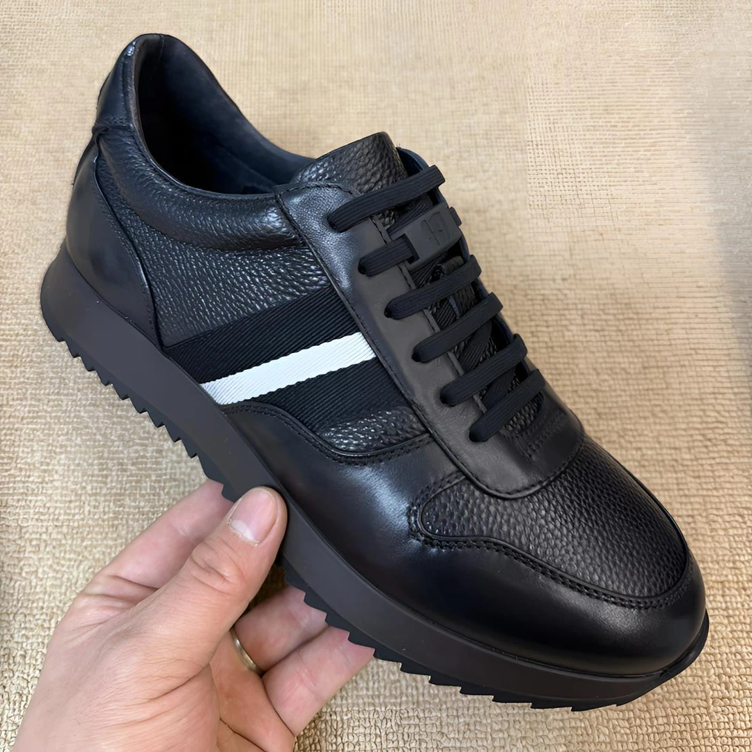 喜哥推荐广州男士休闲鞋9106-1黑色单鞋