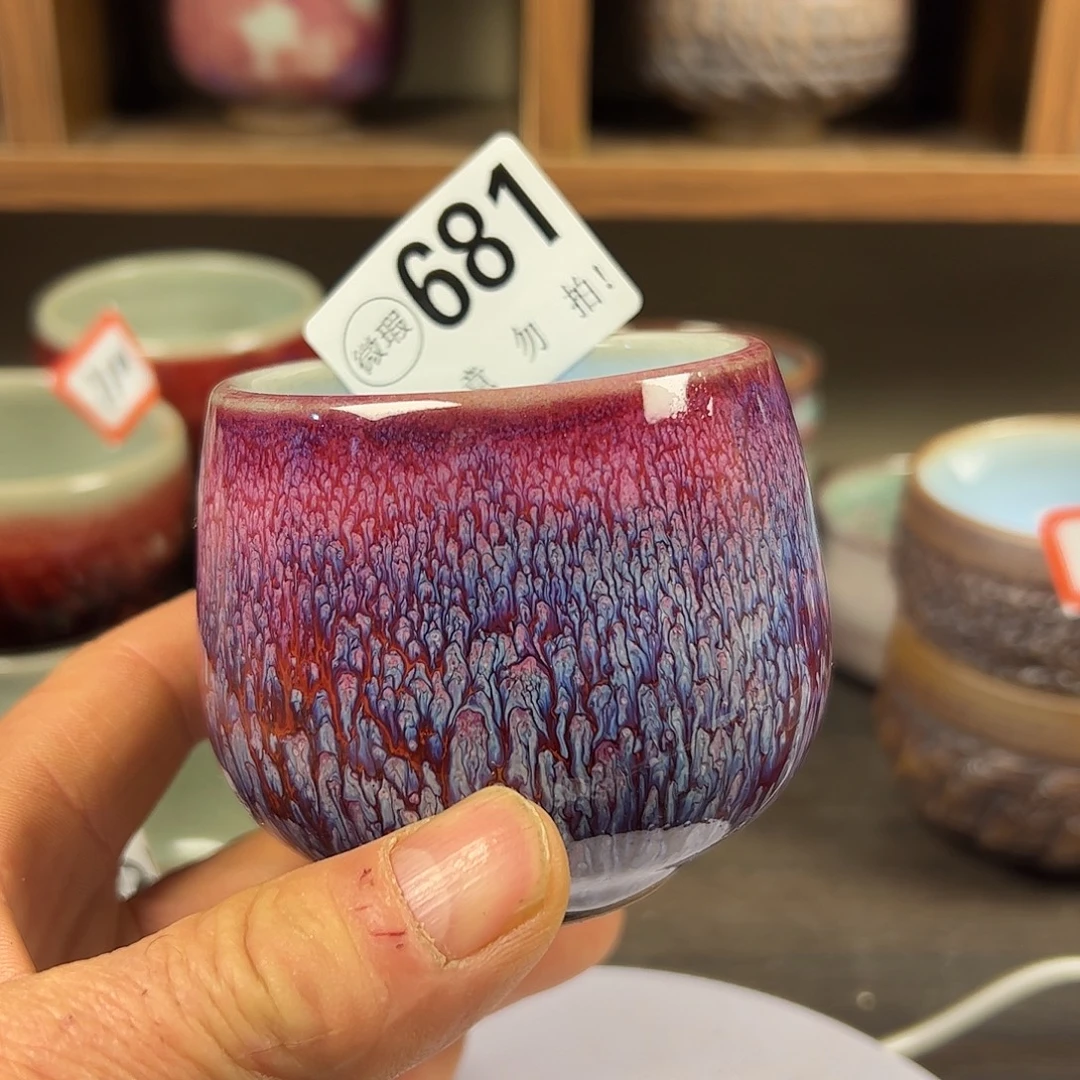 钧瓷杯子#钧瓷#原矿釉#高温#茶器#非遗传承