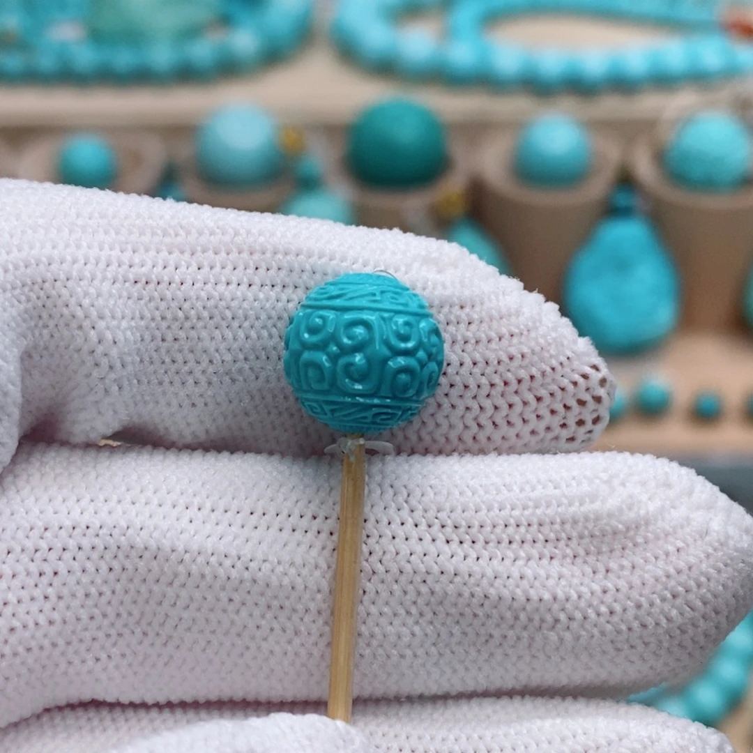 绿松石未镶嵌珠宝奇石10.5mm