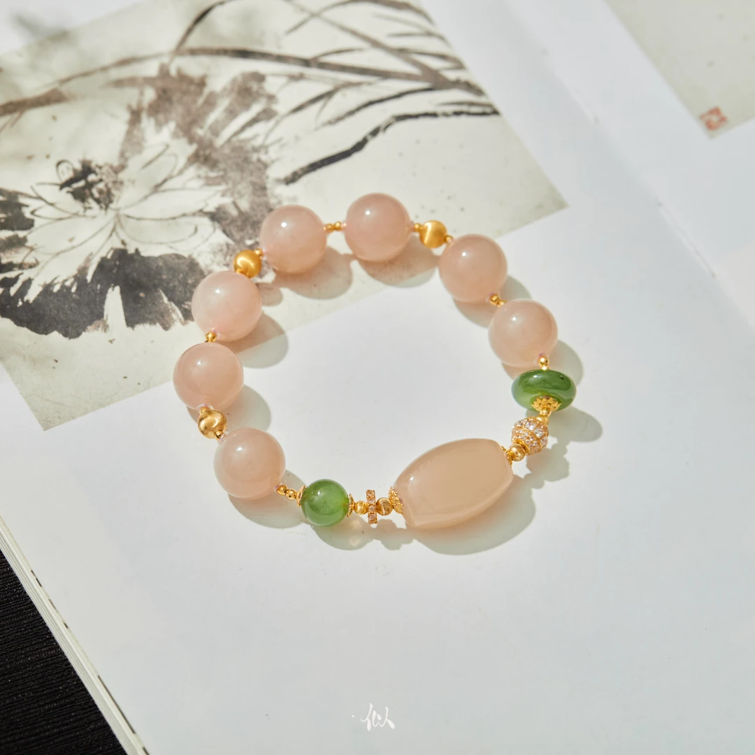 【桃曦】·似梓珠宝· 18K藕粉手串  XYGD273806-C