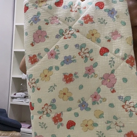 新疆长绒棉皱布小被子