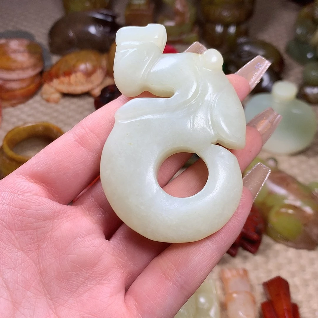 白玉菩提吊坠挂件