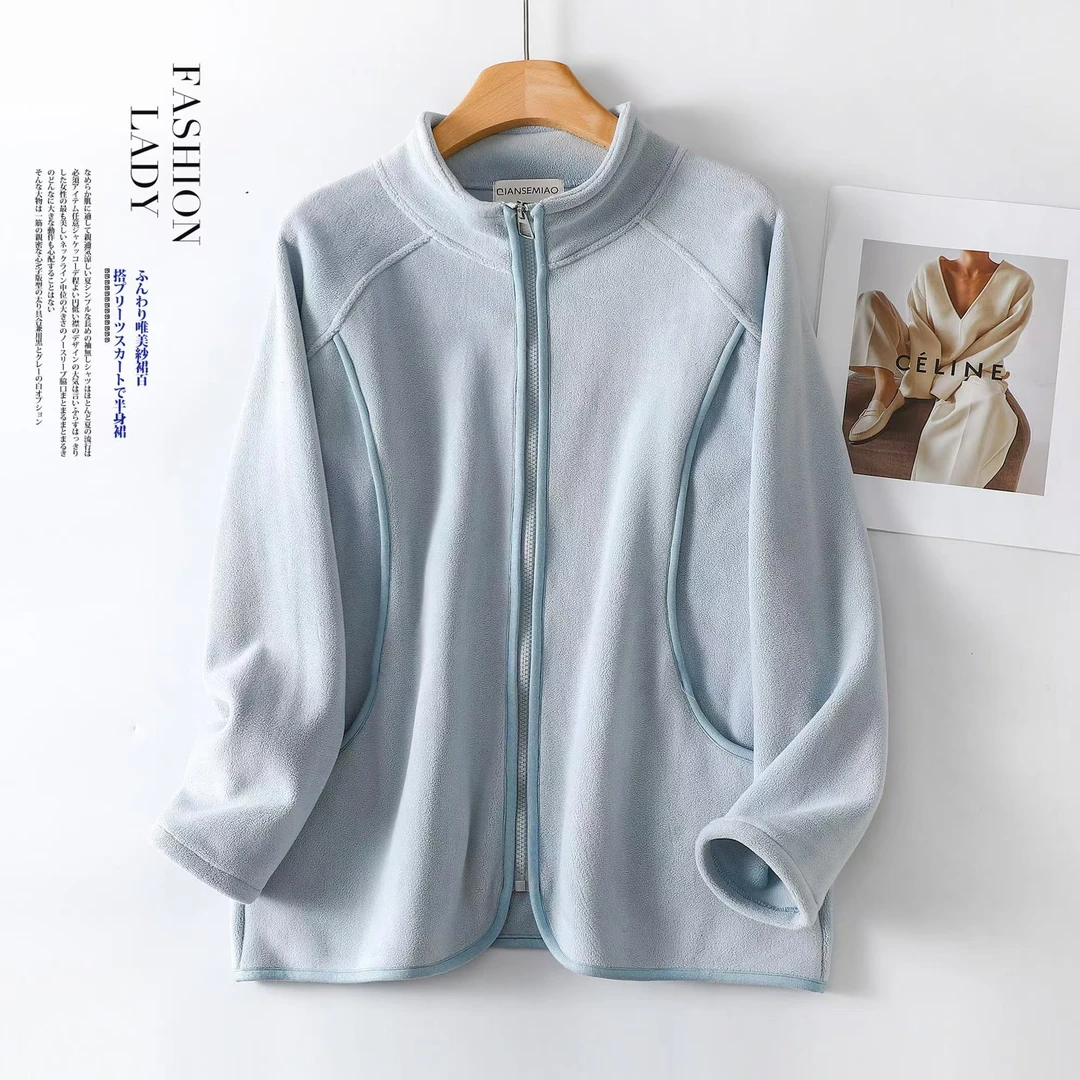 【玲姐专属】依凡芙月牙形拼接奥利绒外套AW016A/ZZ