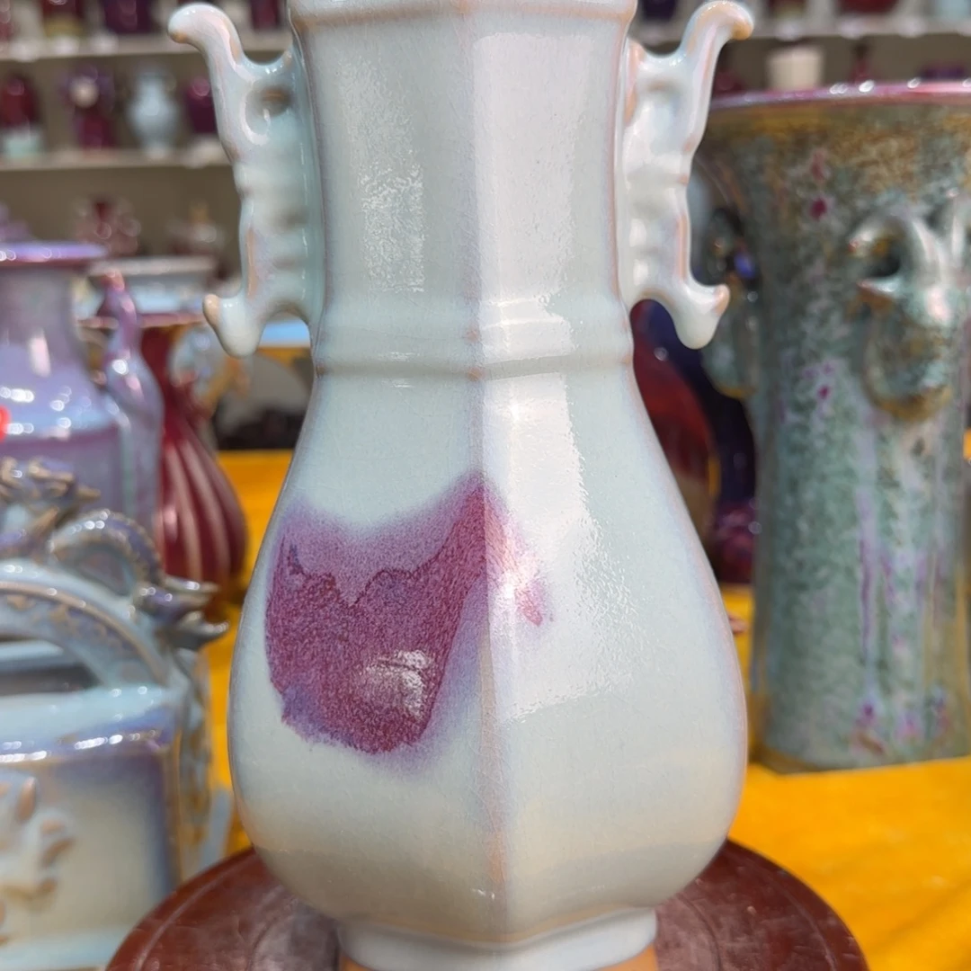 瓷片郑家钧窑摆件