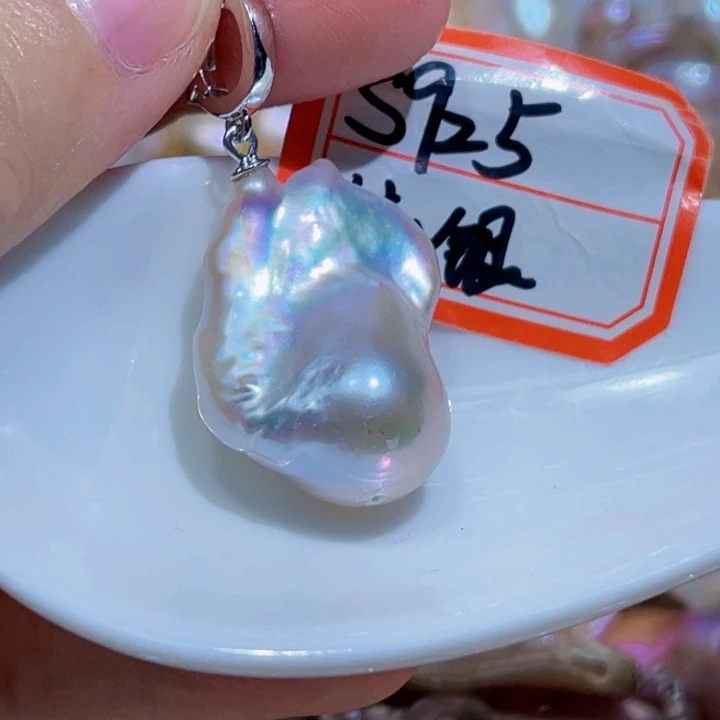 淡水珍珠银S925镶嵌颈饰