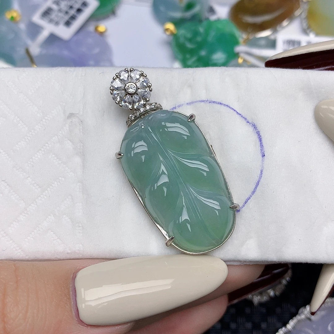 翡翠未镶嵌颈饰天然缅甸翡翠a货百元以上9元证书费自理