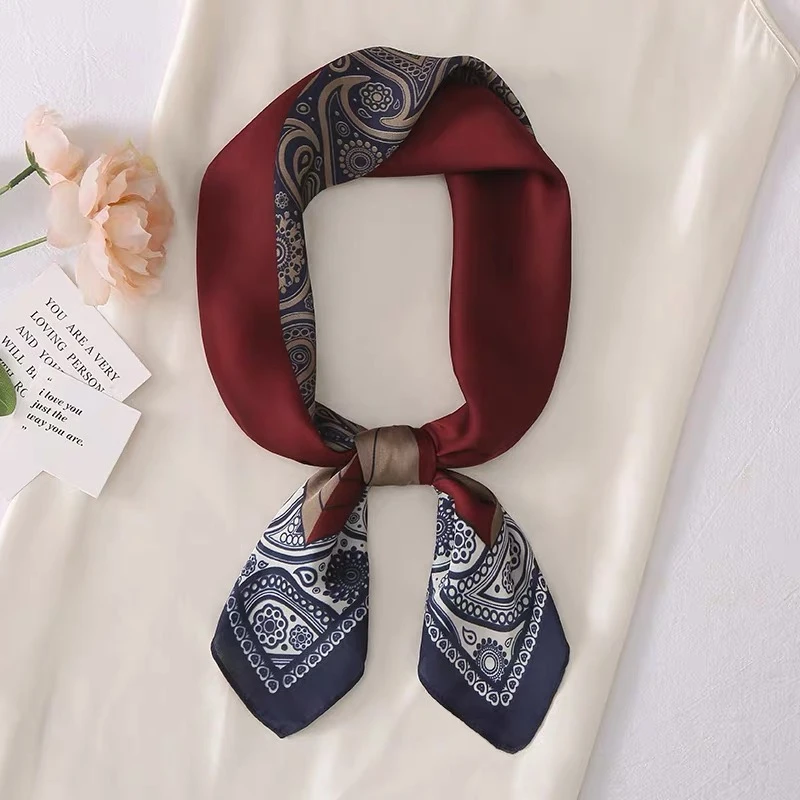 f90-4[酒红腰果]丽锦段90*90左右丝巾方巾