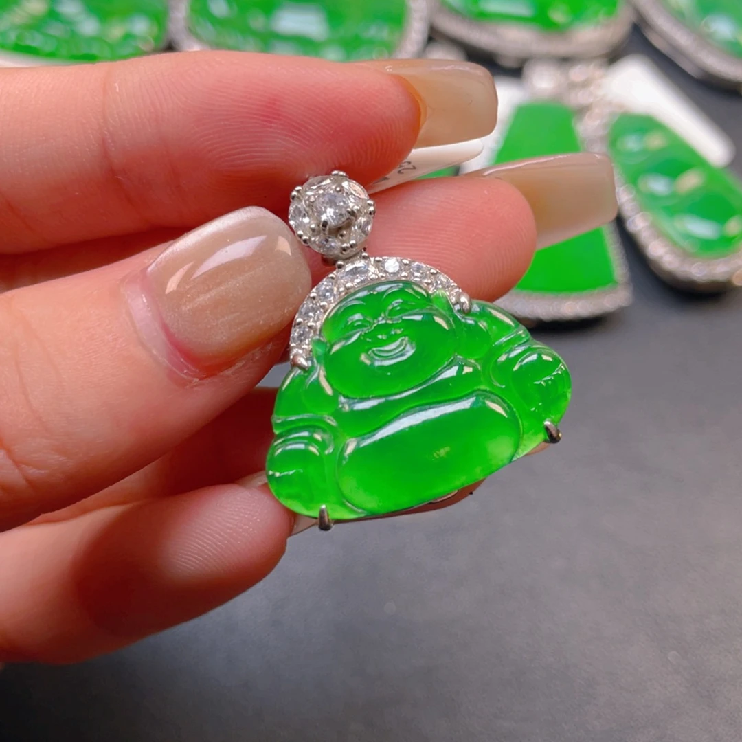 翡翠银S925镶嵌颈饰