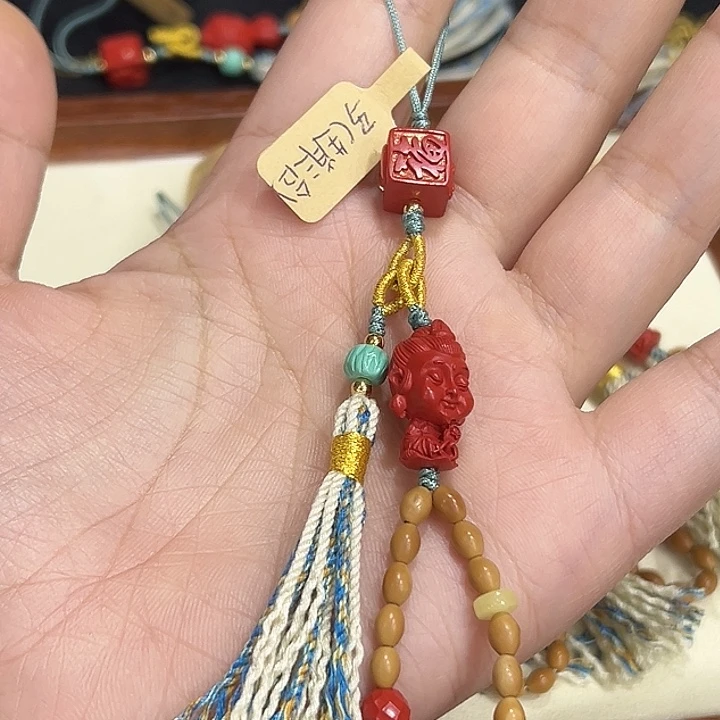 棉绳非金属手机挂件马