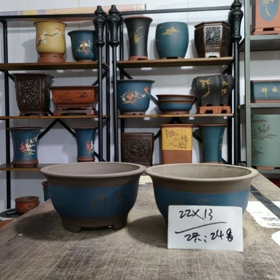 紫砂花盆库存尾货清仓