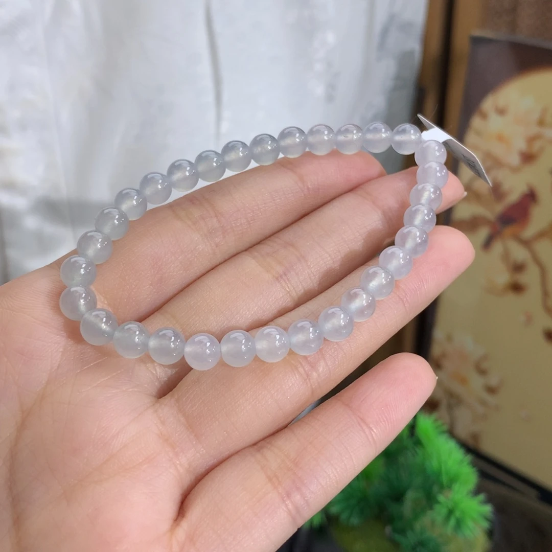 未镶嵌手串翡翠卡5.9冰种白月光