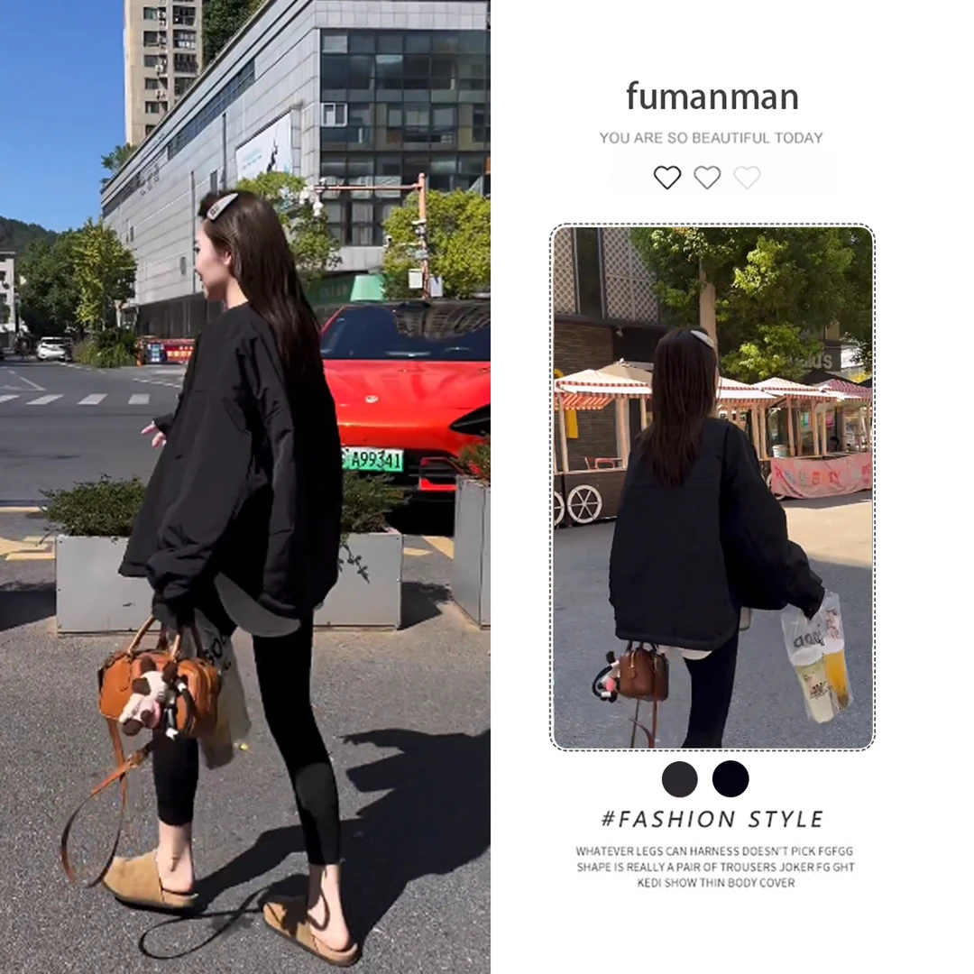 超火秋冬一整套装女2025年新款宽松棉服外套百搭显瘦鲨鱼裤两件套