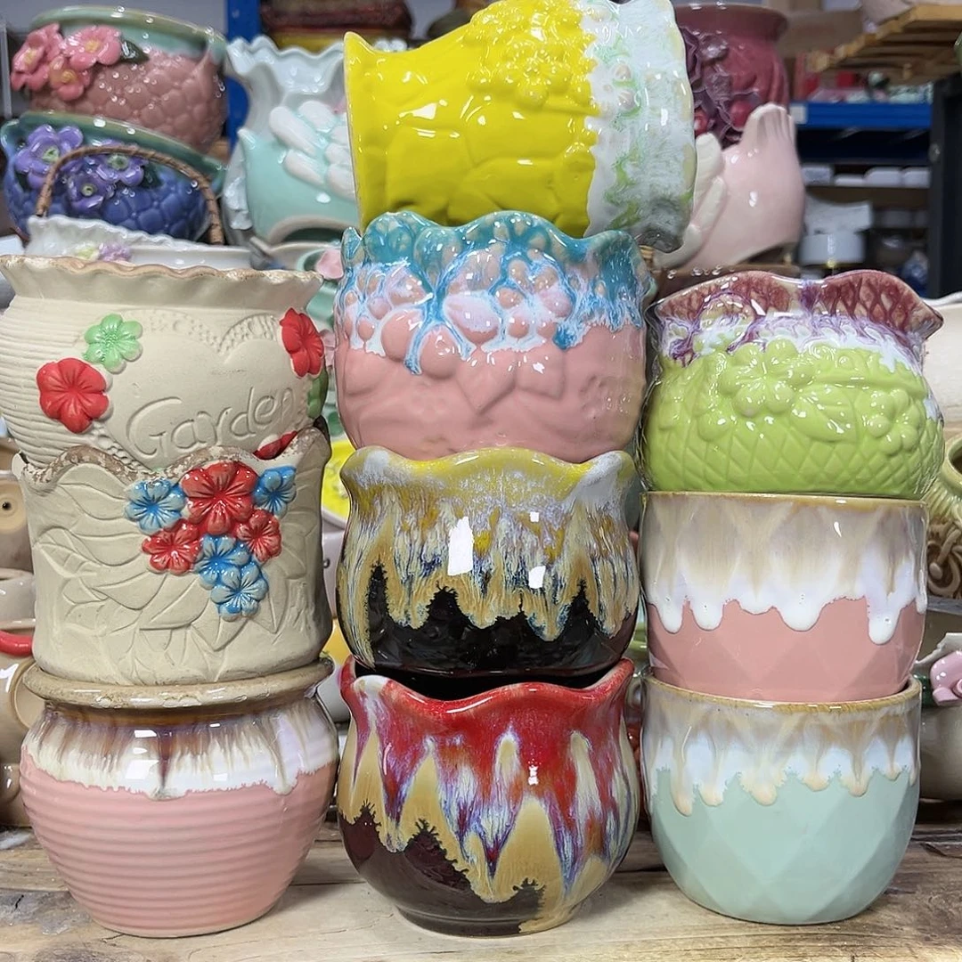 陶瓷陶瓷花盆特价上新口8-10厘米