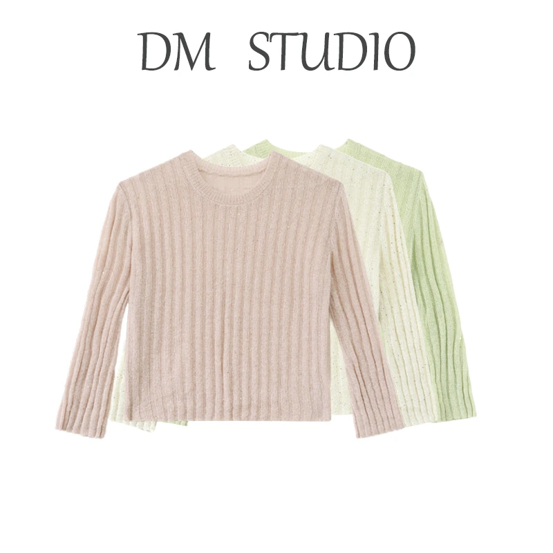 XX DM17900【璀璨流星】圆领修饰脖颈线条慵懒随性不显臃肿休闲毛衫