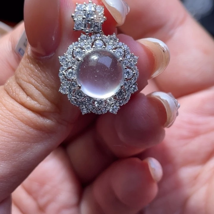 石英质玉银S925镶嵌颈饰