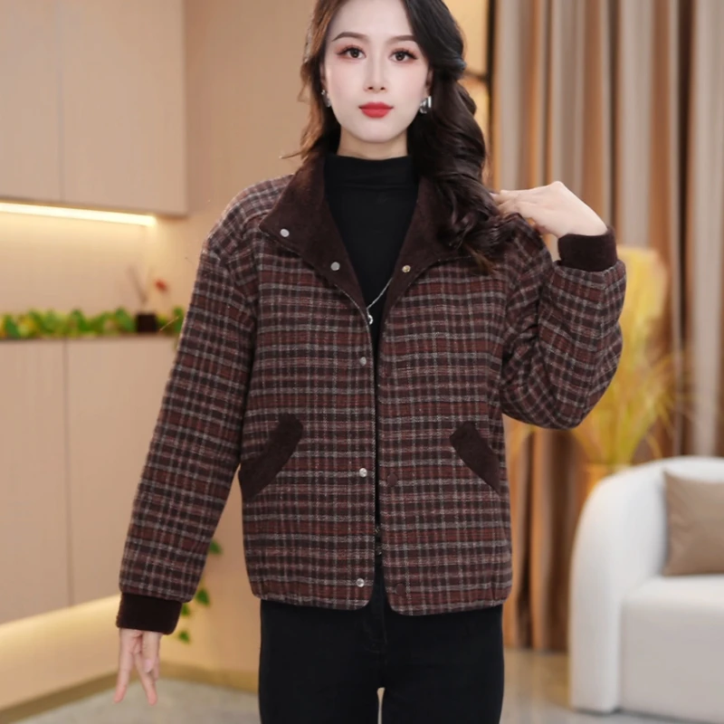 秋冬新款优雅气质女装时尚加棉加厚休闲短外套【886#】