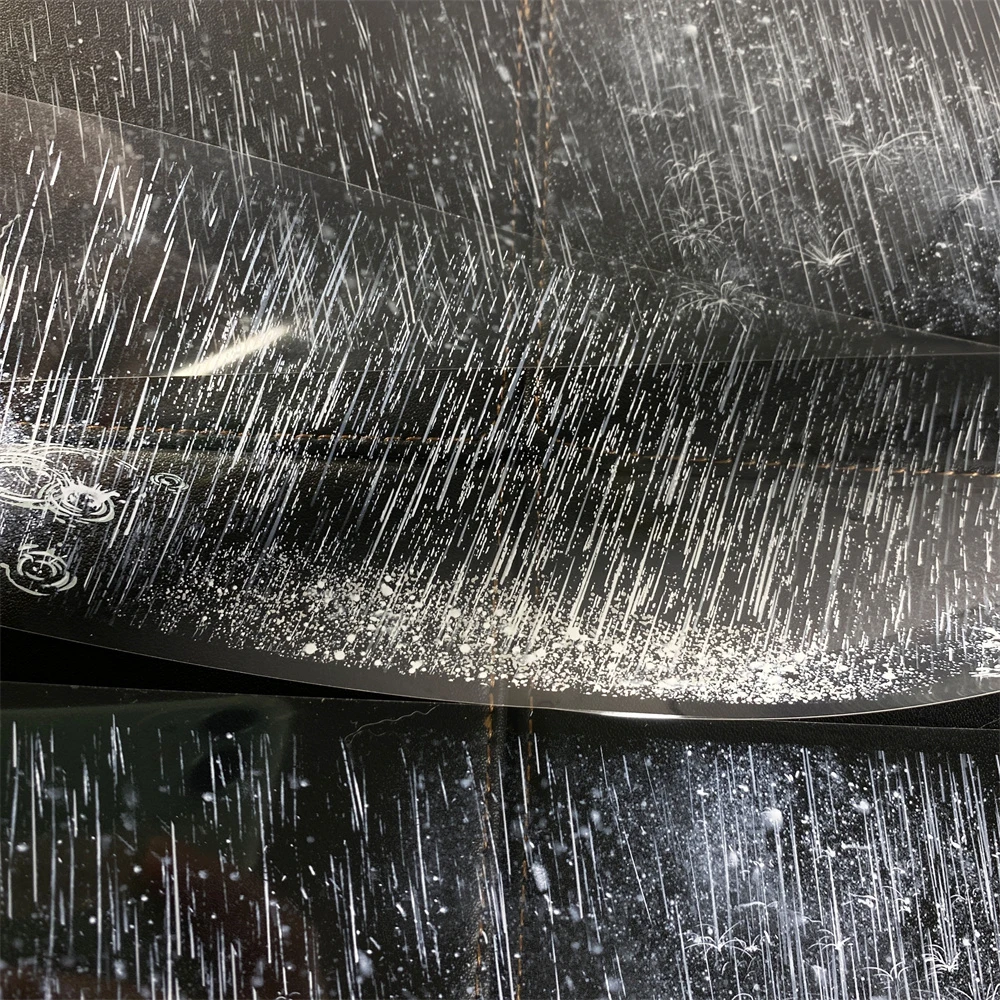 手帐分装胶带y15骤雨雾中星文创半透下古风PET素材账流麻贴纸咕卡