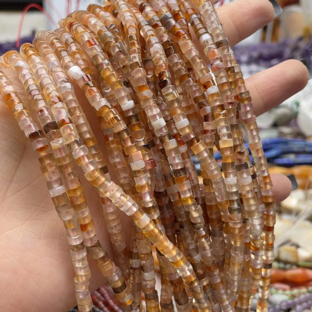玛瑙/玉髓合金珠宝半成品一条装卡4玛瑙直切隔片