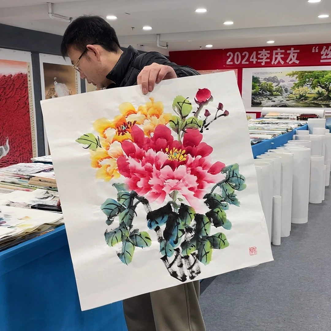 国画今天上午国画作品展示