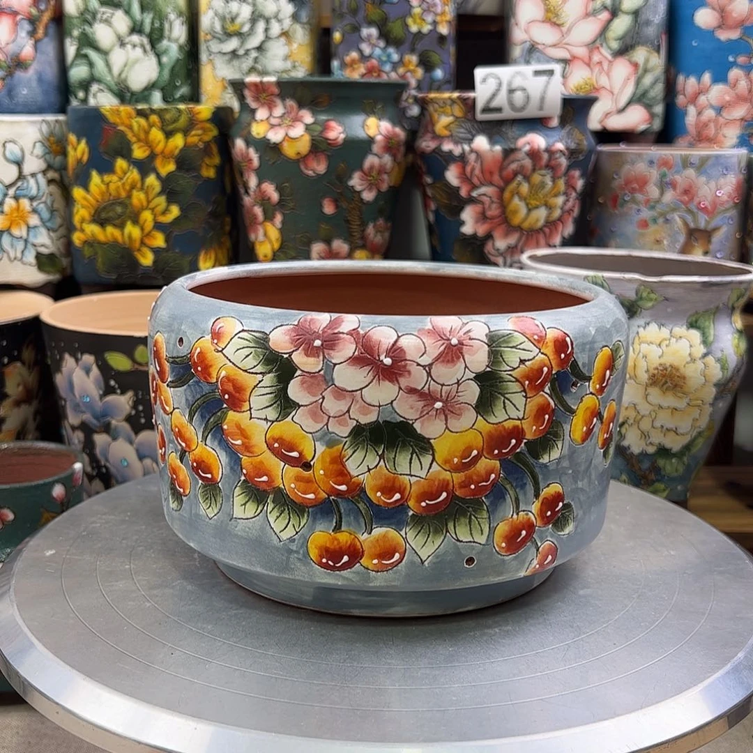 景德镇陶瓷花盆景德镇陶瓷花盆