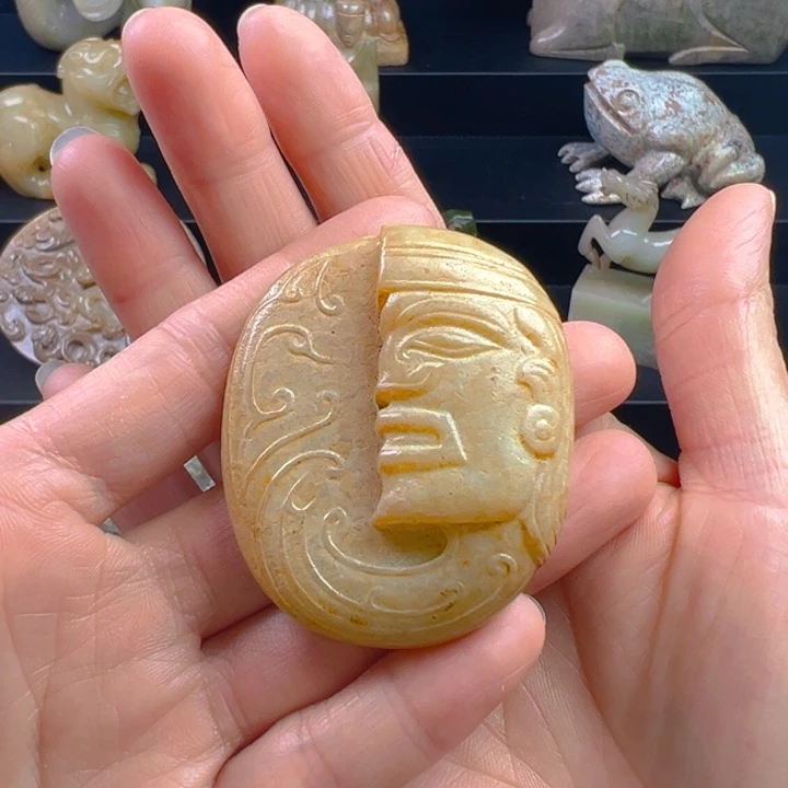 欢***福和田玉（糖玉）未镶嵌挂件