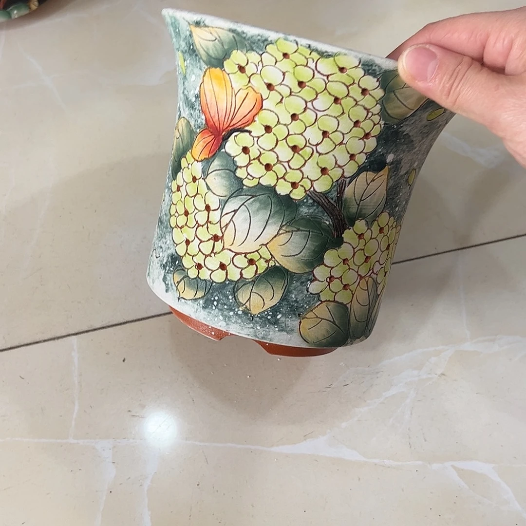 景德镇炫彩手绘口15.5高15